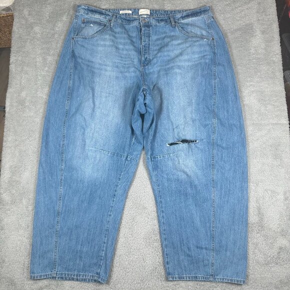 Universal Thread Denim - Universal Thread Womens Jeans High Rise Curved Leg Jean Blue Denim Plus Size 26R
